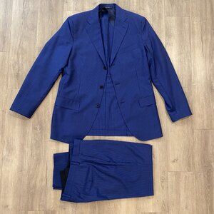 Boggi Milano Italian Wool Mohair Pinstripe Suit – Size IT 54 (US 44)